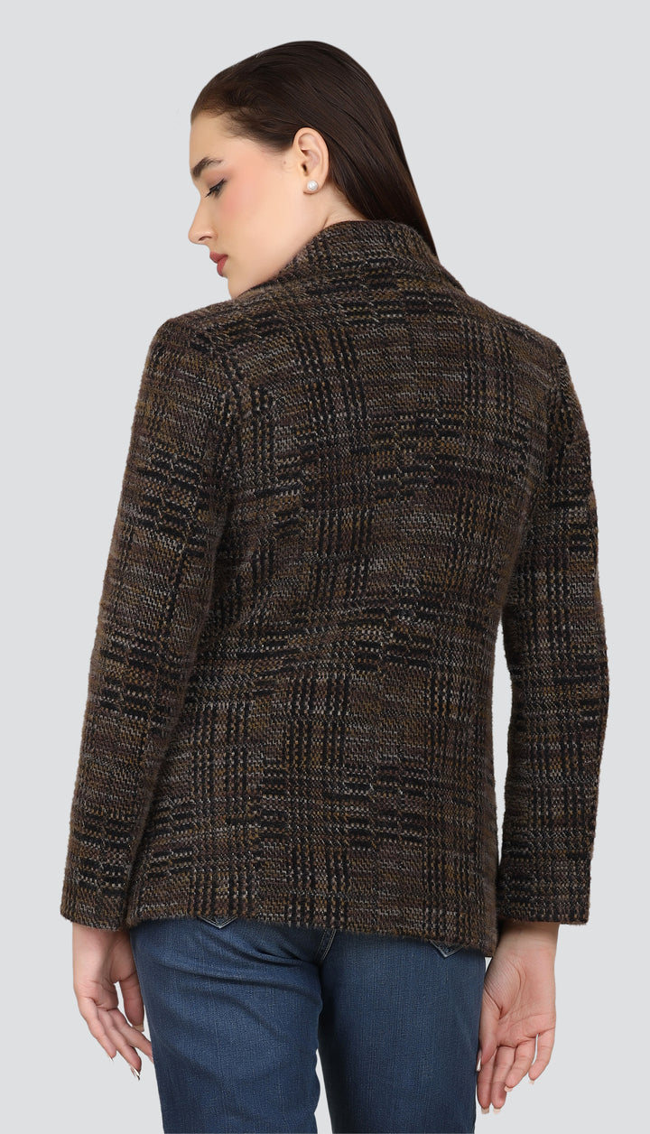 Women Self Design Single Breasted Casual, Formal Blazer