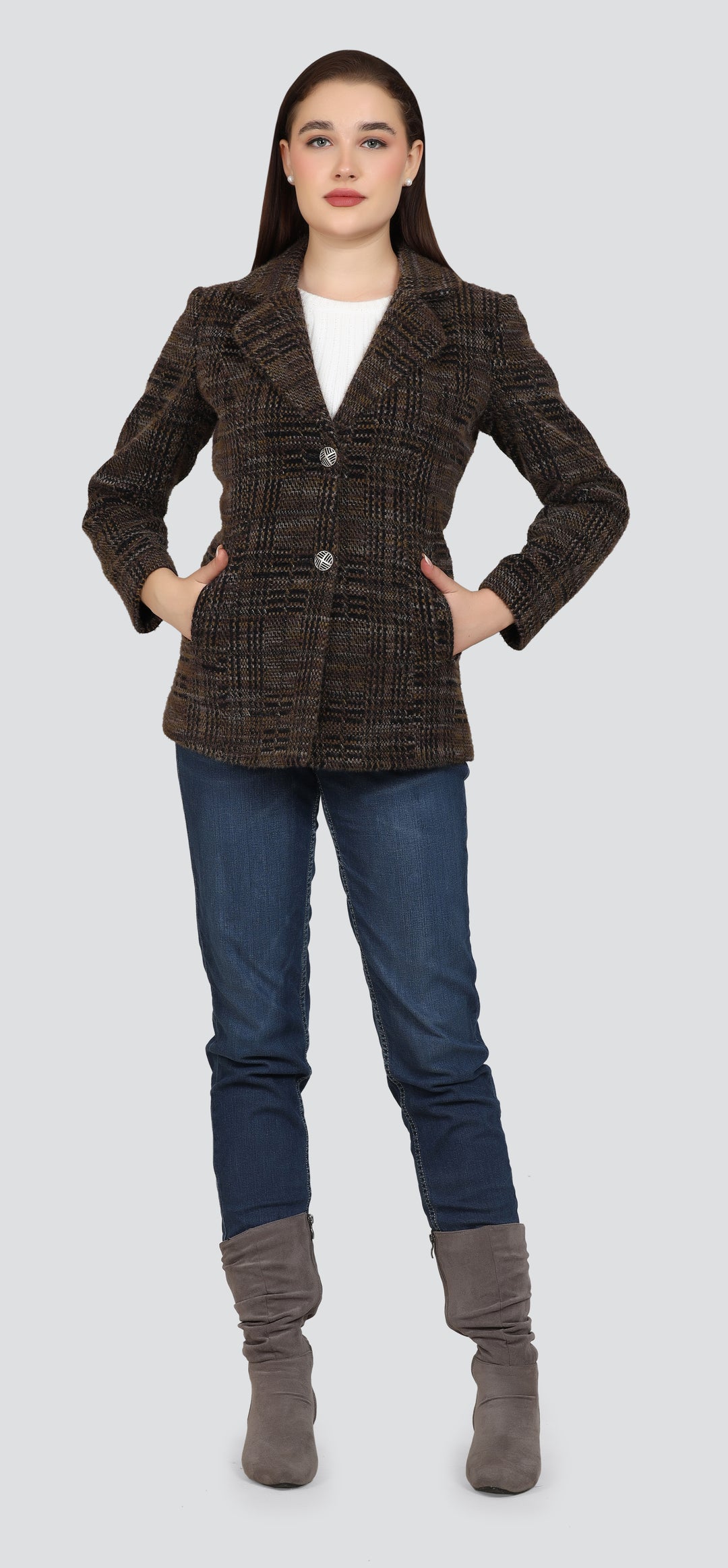 Women Self Design Single Breasted Casual, Formal Blazer